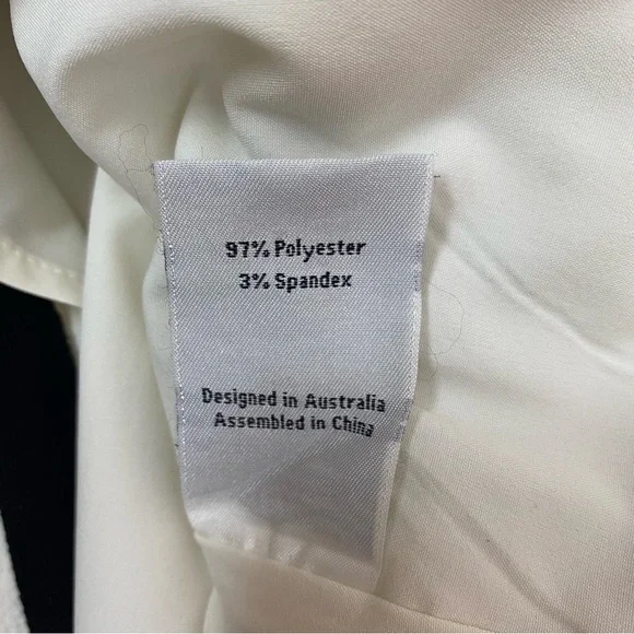 Talulah Sheath Dress Cut Out White Black Trim Size Medium - Picture 6 of 7